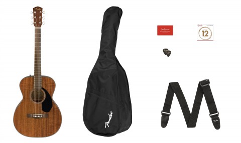 Fender CC-60S Concert Acoustic Guitar Pack - All-Mahogany